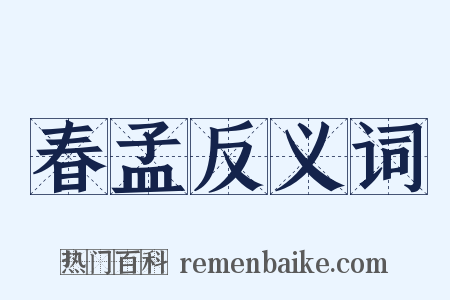 春孟反义词是什么意思的图片